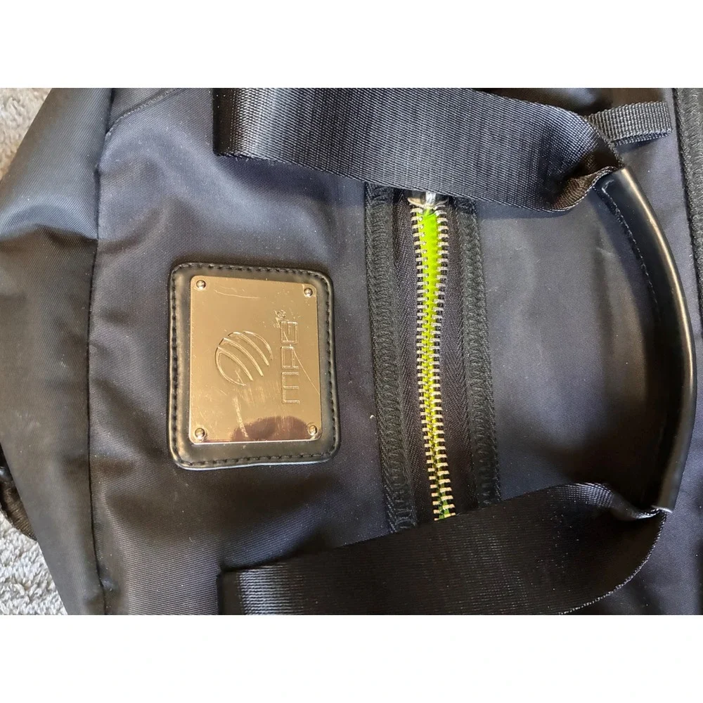 MPG Sport Mondetta Performance Gear Black Nylon Backpack Neon Green Lining